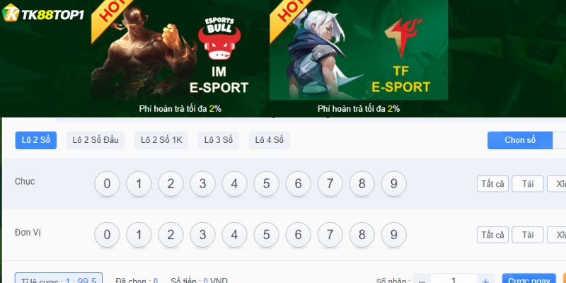 Hướng dẫn các bước để tham gia sảnh TF E-SPORTS